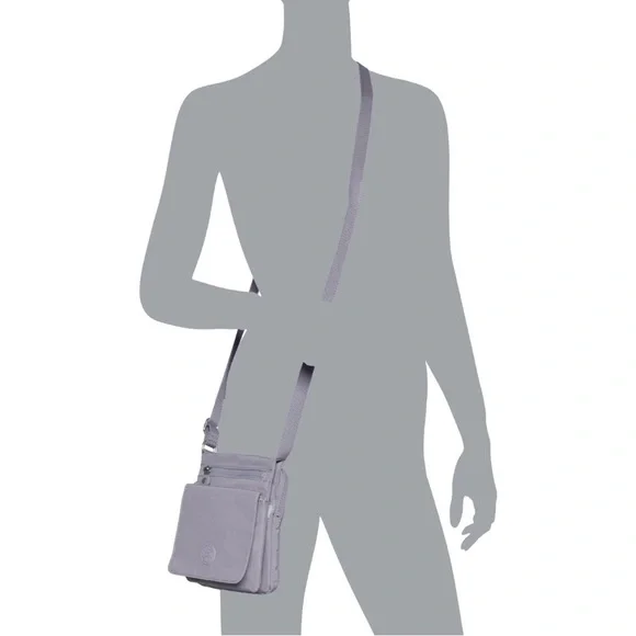 NWT Kipling “New Eldorado” Gray Tonal Crossbody Bag - Picture 7 of 7